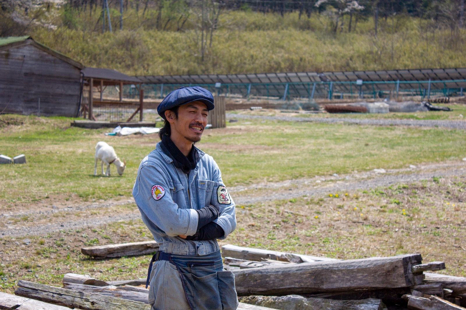 農場にはヤギ。癒し担当だそうです。