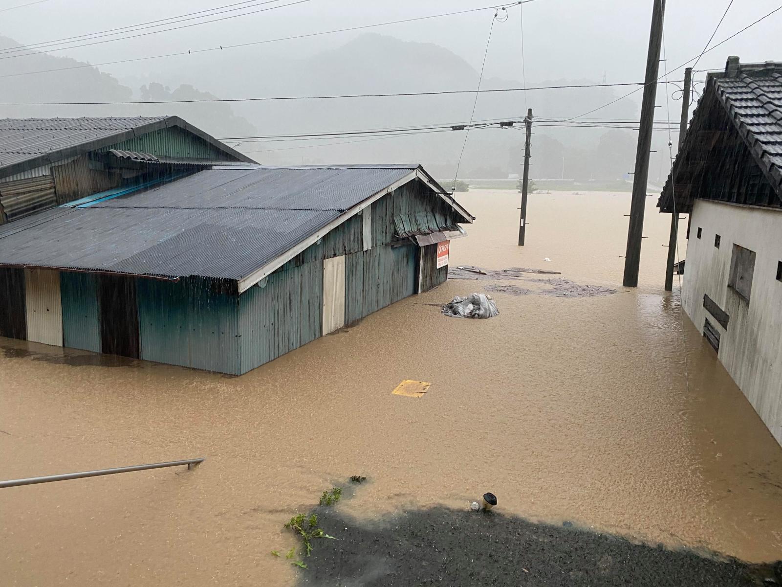 『令和2年7月豪雨』で被害を受けた釜さんの自宅近くの様子