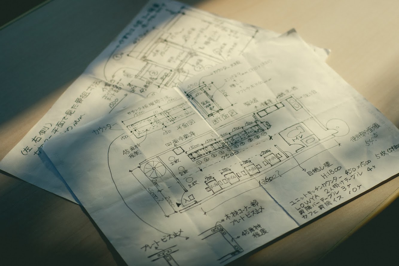 父親作成の簡易的な設計図